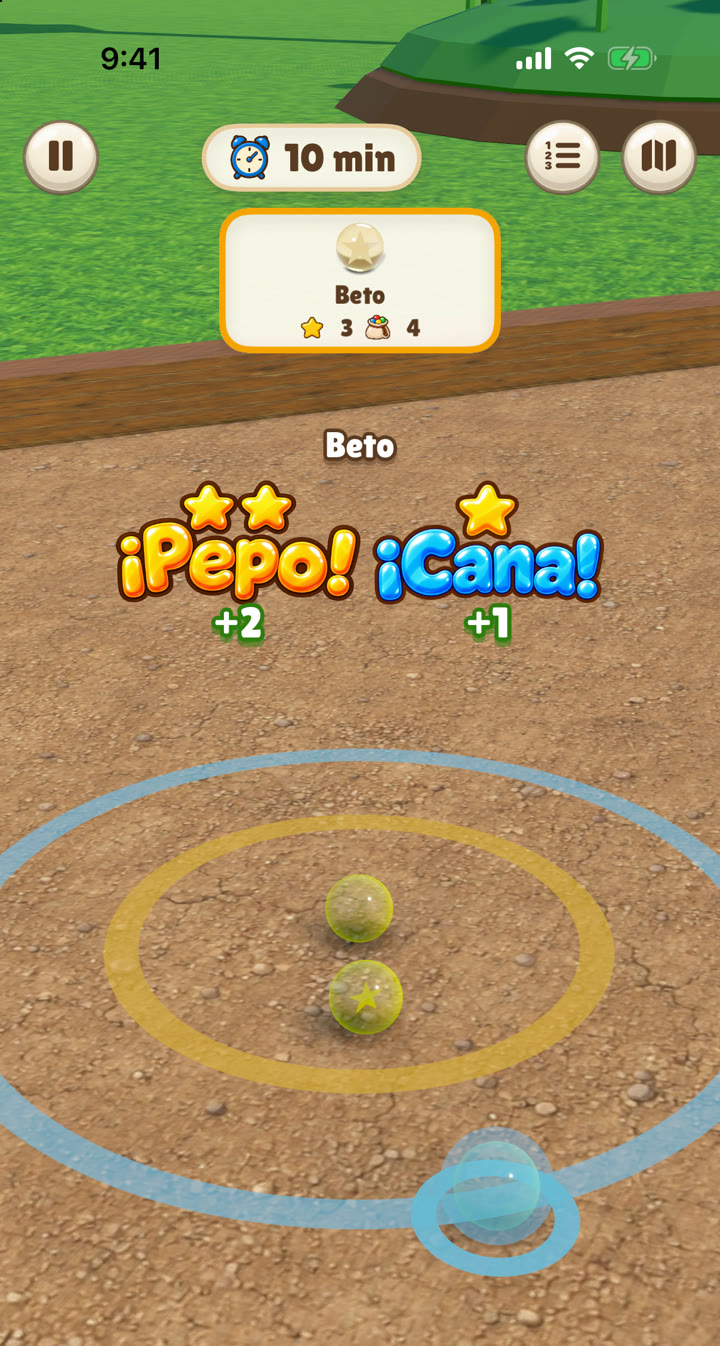Una partida de Bolillas con un pepo y una cana